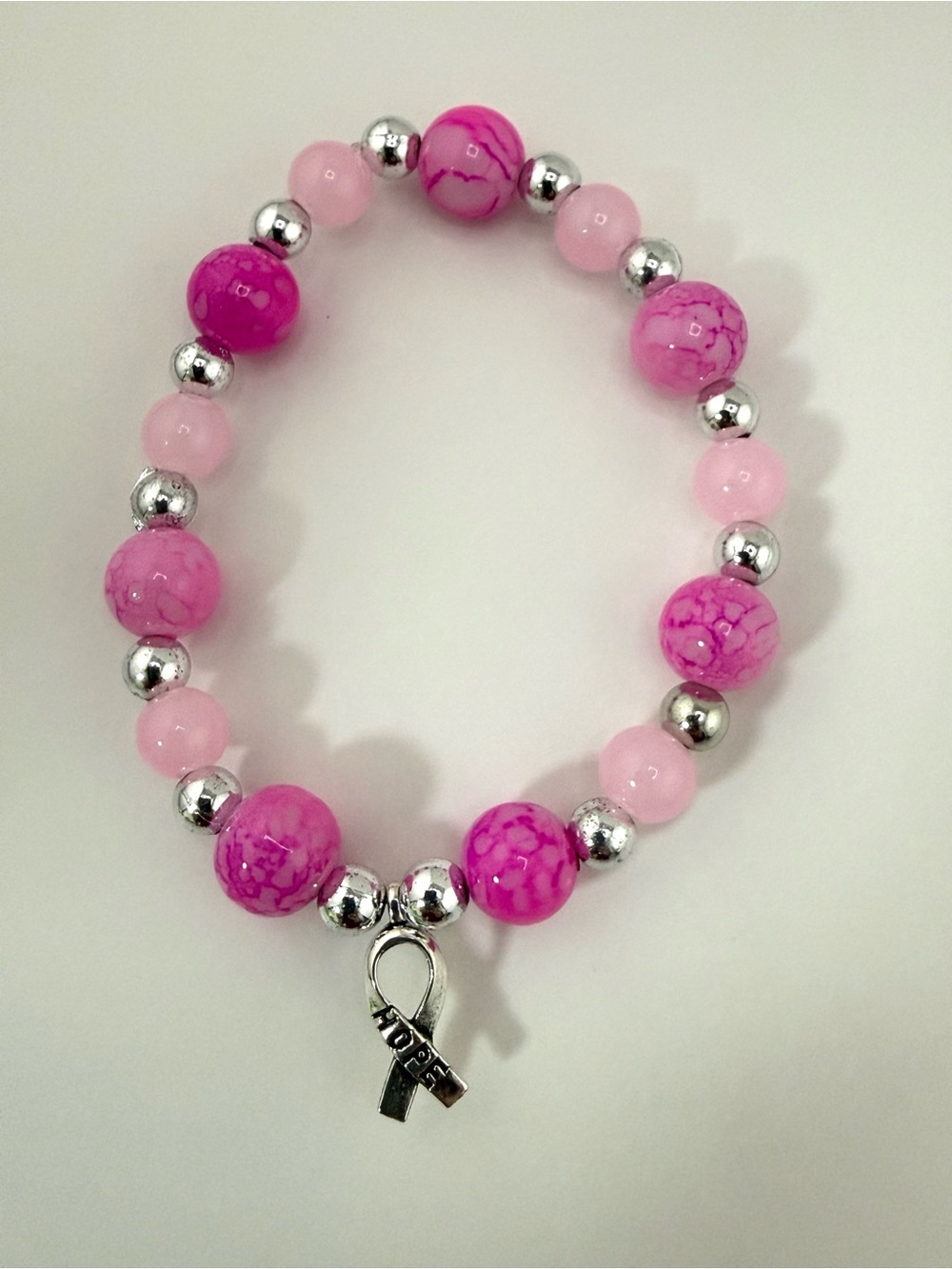 Hope Breast Cancer Stretch Bracelet